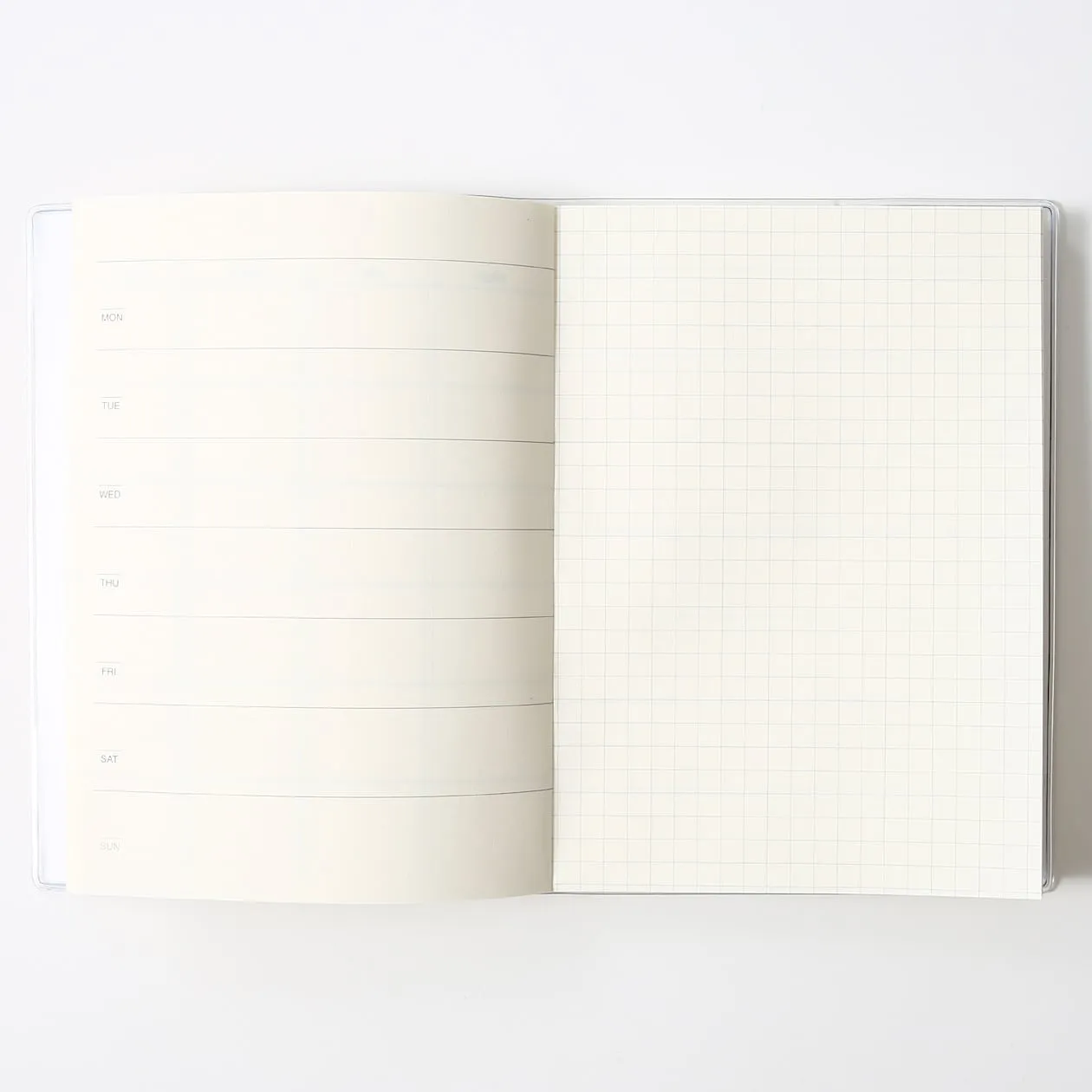 Monthly/Weekly Schedule Notebook - A6 Undated With PVC Cover