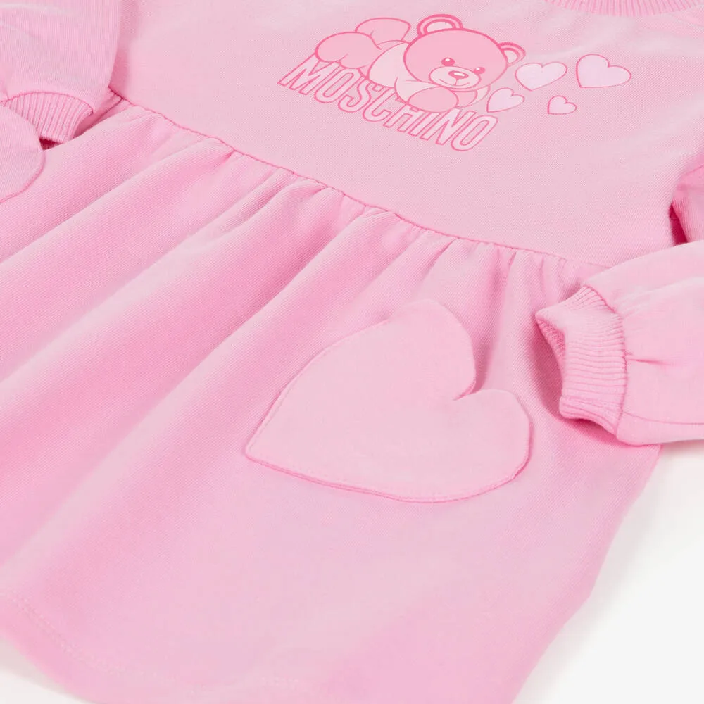 Moschino Baby Girls Lovely Teddy Bear Sweatshirt Dress