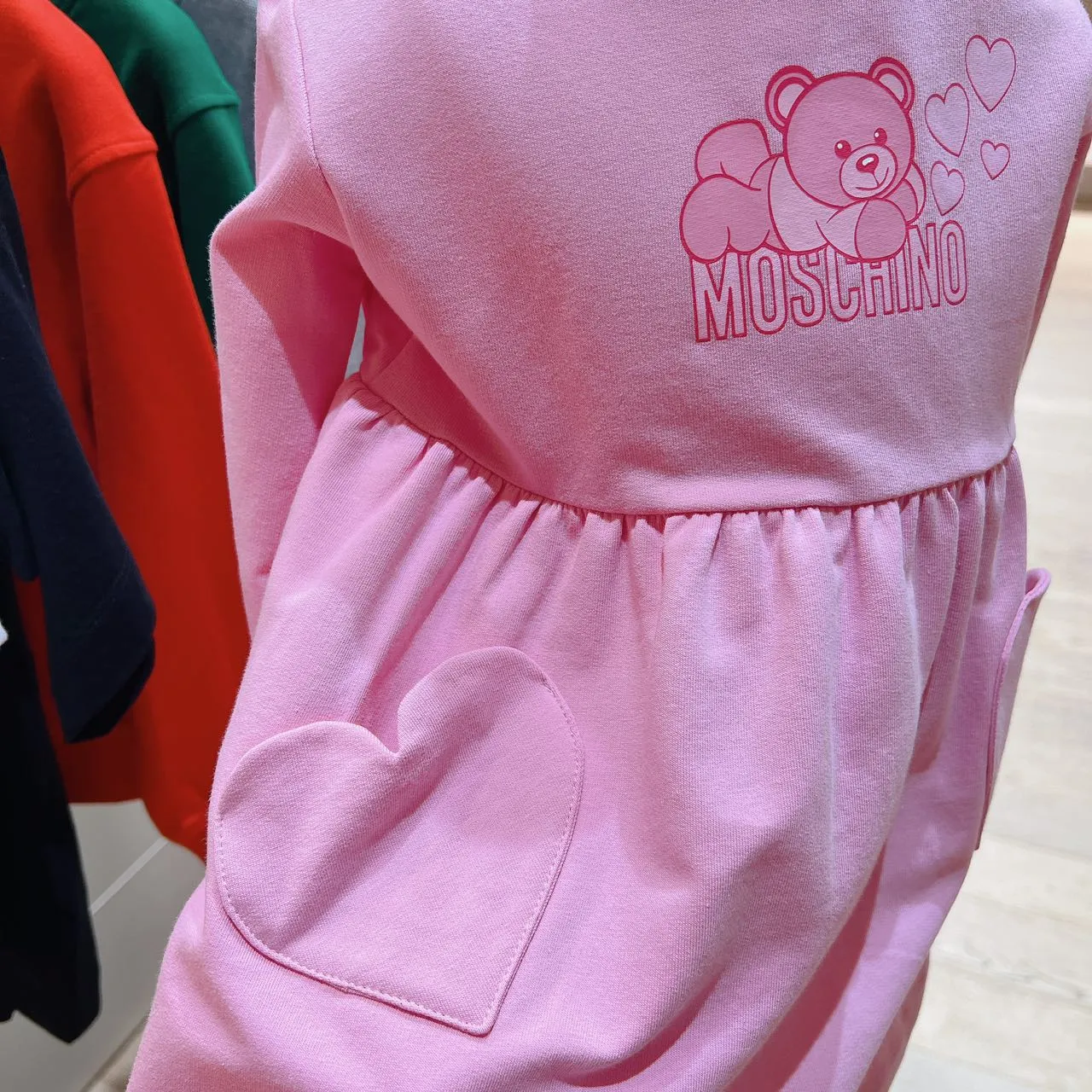 Moschino Baby Girls Lovely Teddy Bear Sweatshirt Dress