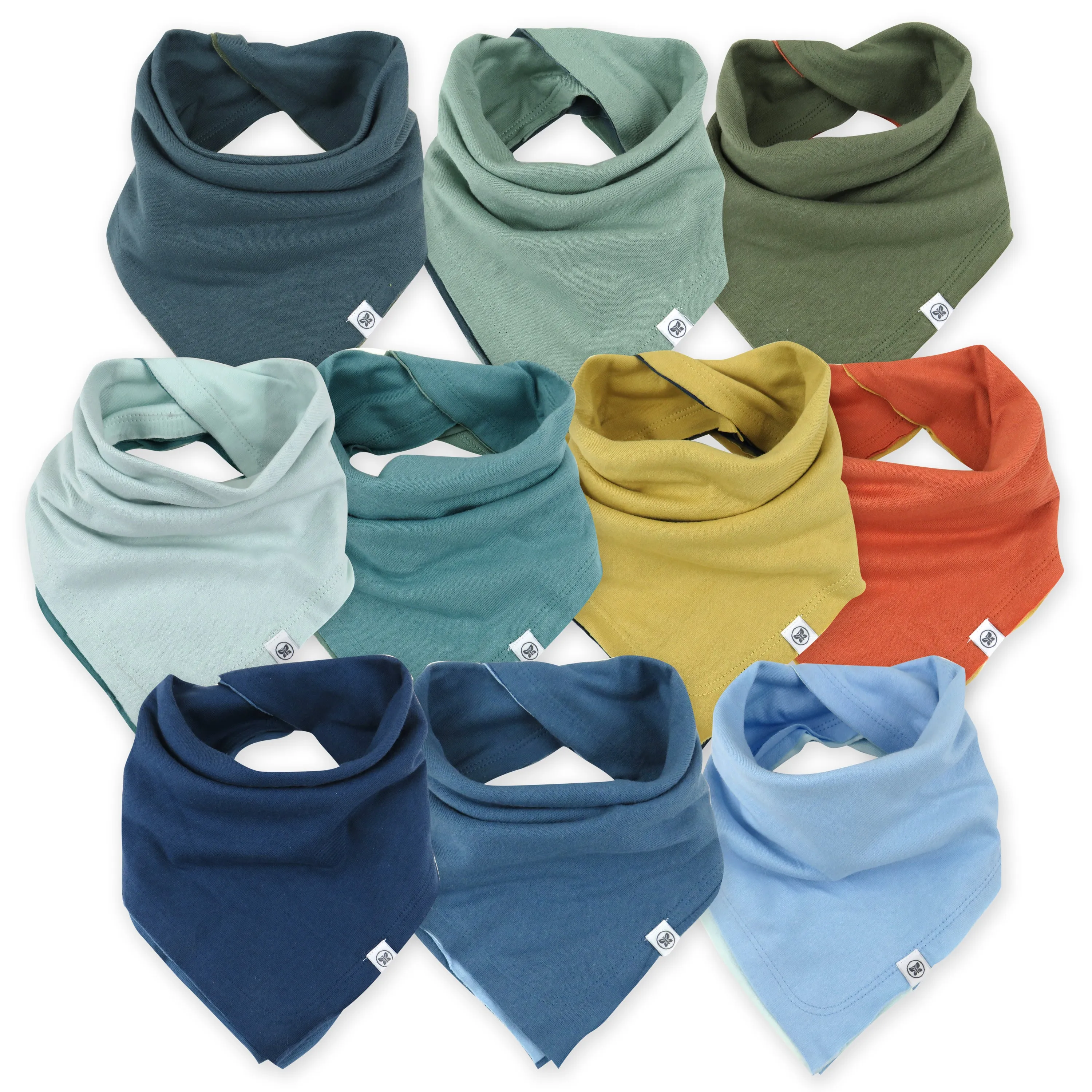 Multipack Organic Cotton Reversible Bandana Bibs