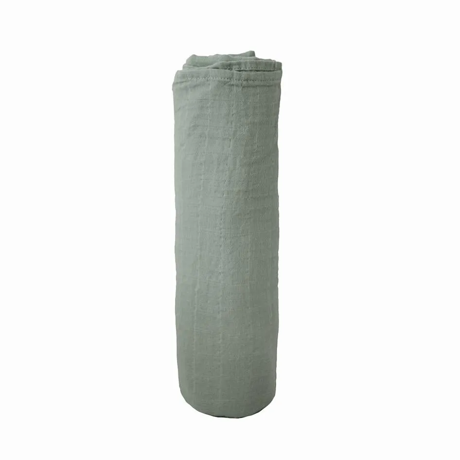 Muslin Swaddle Blanket Organic Cotton (Sage)