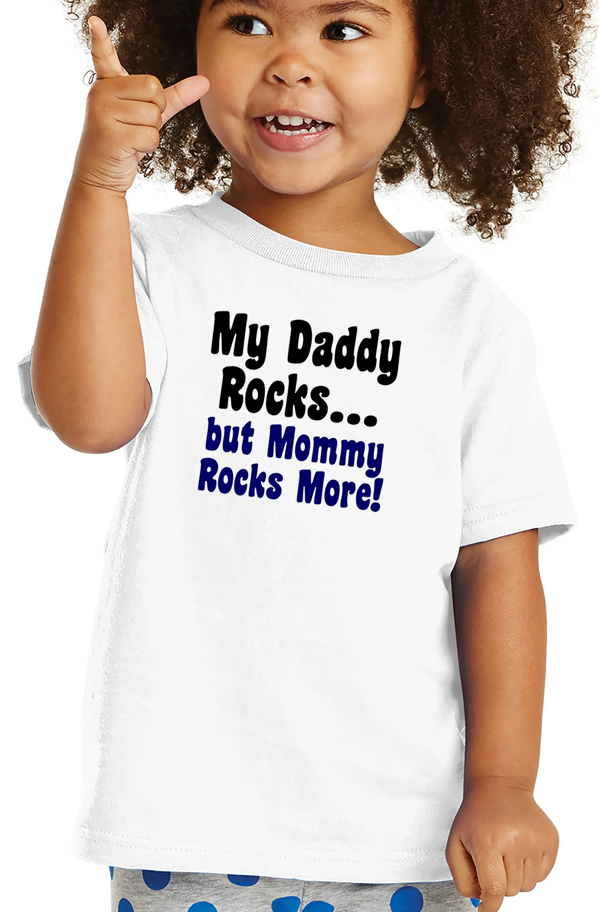 My Daddy Rocks but Mommy Rocks More! Toddler T-Shirt