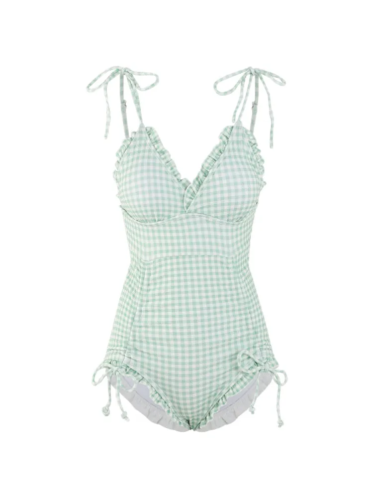 Noemi Gingham One Piece Swimsuits