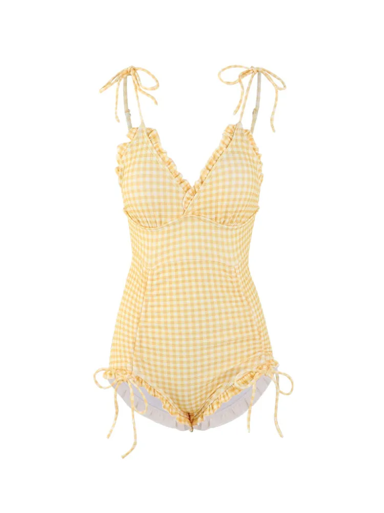 Noemi Gingham One Piece Swimsuits