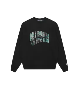 NOTHING CAMO ARCH LOGO CREWNECK - BLACK