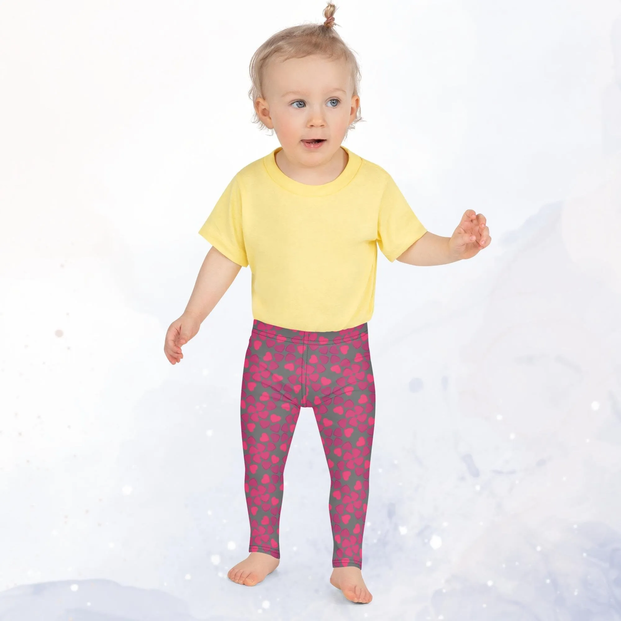 Pink and Grey Kid's Leggings Play Fashion