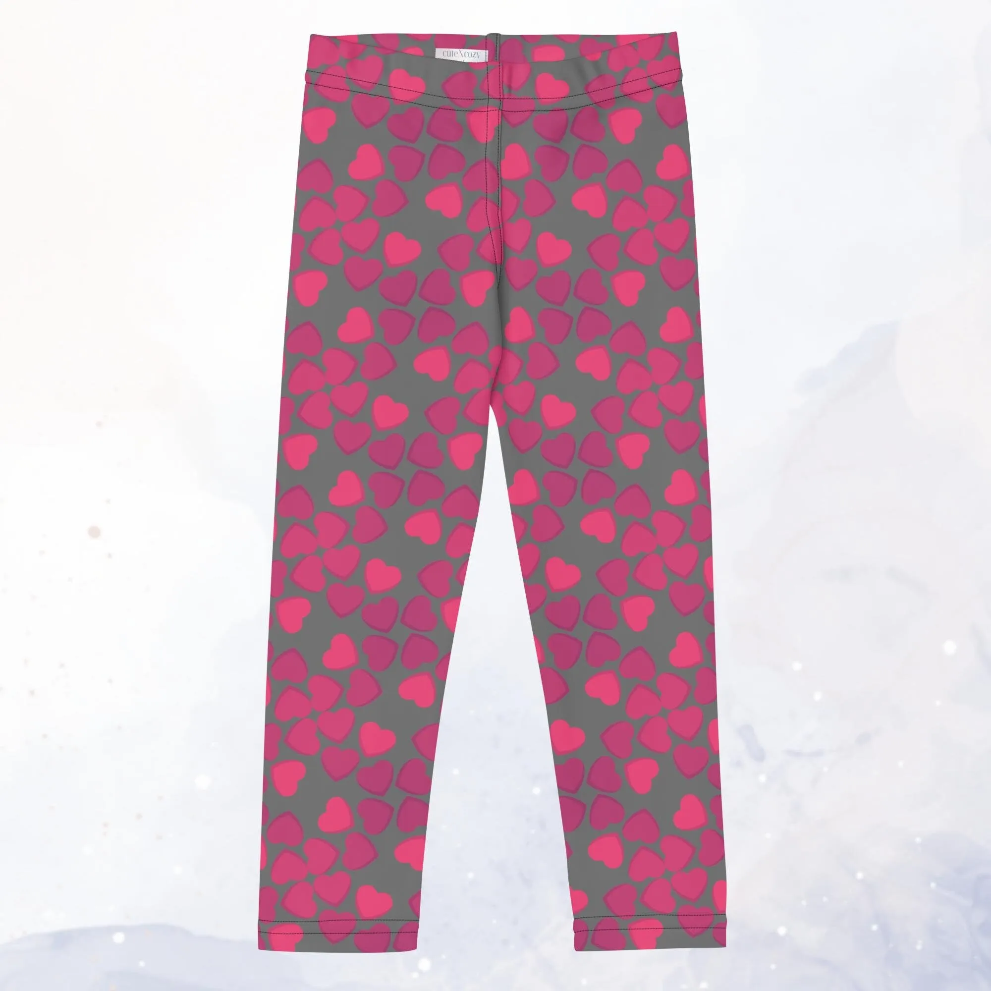 Pink and Grey Kid's Leggings Play Fashion