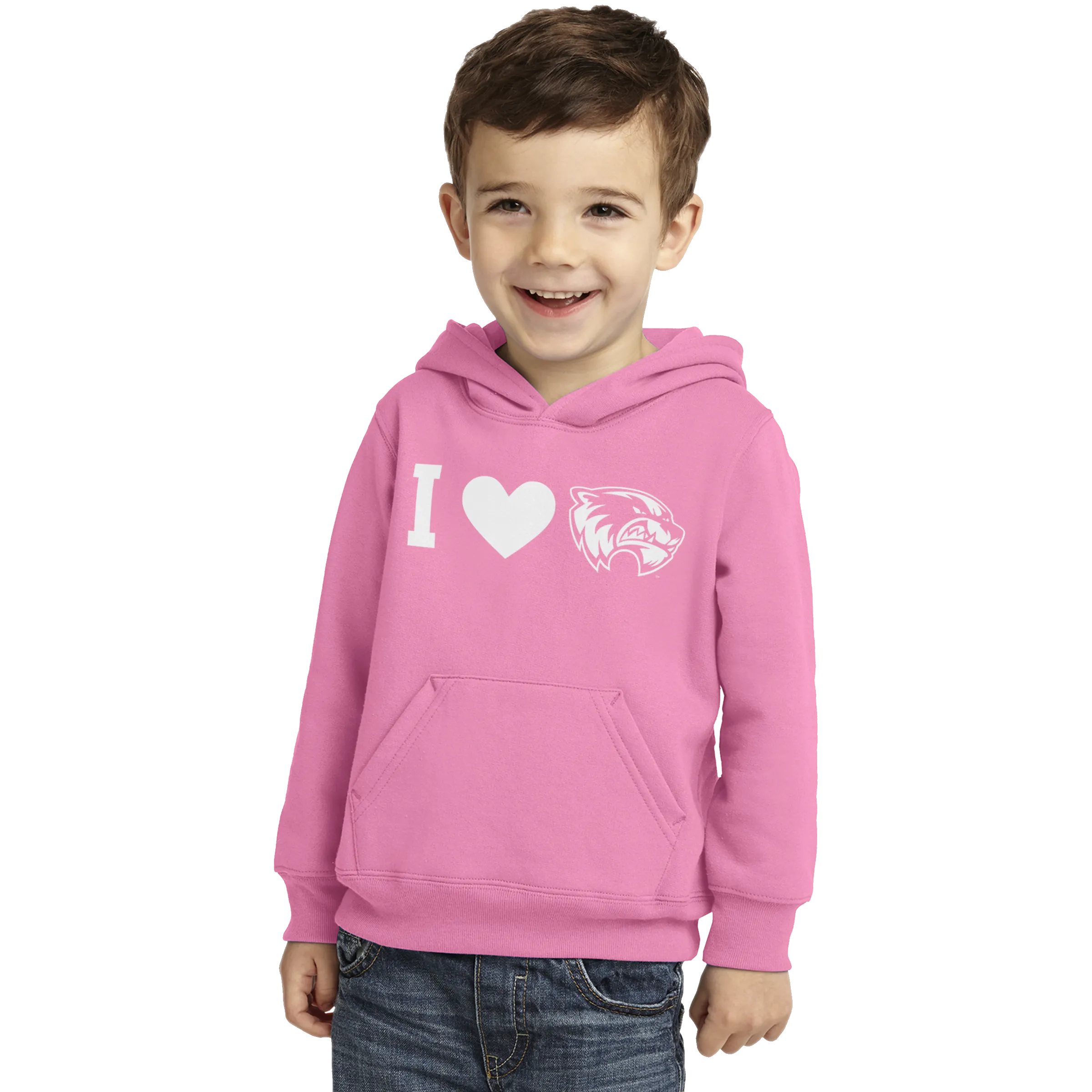 Port & Company Toddler Core Fleece Pullover Hooded Sweatshirt- I Love Wolverines