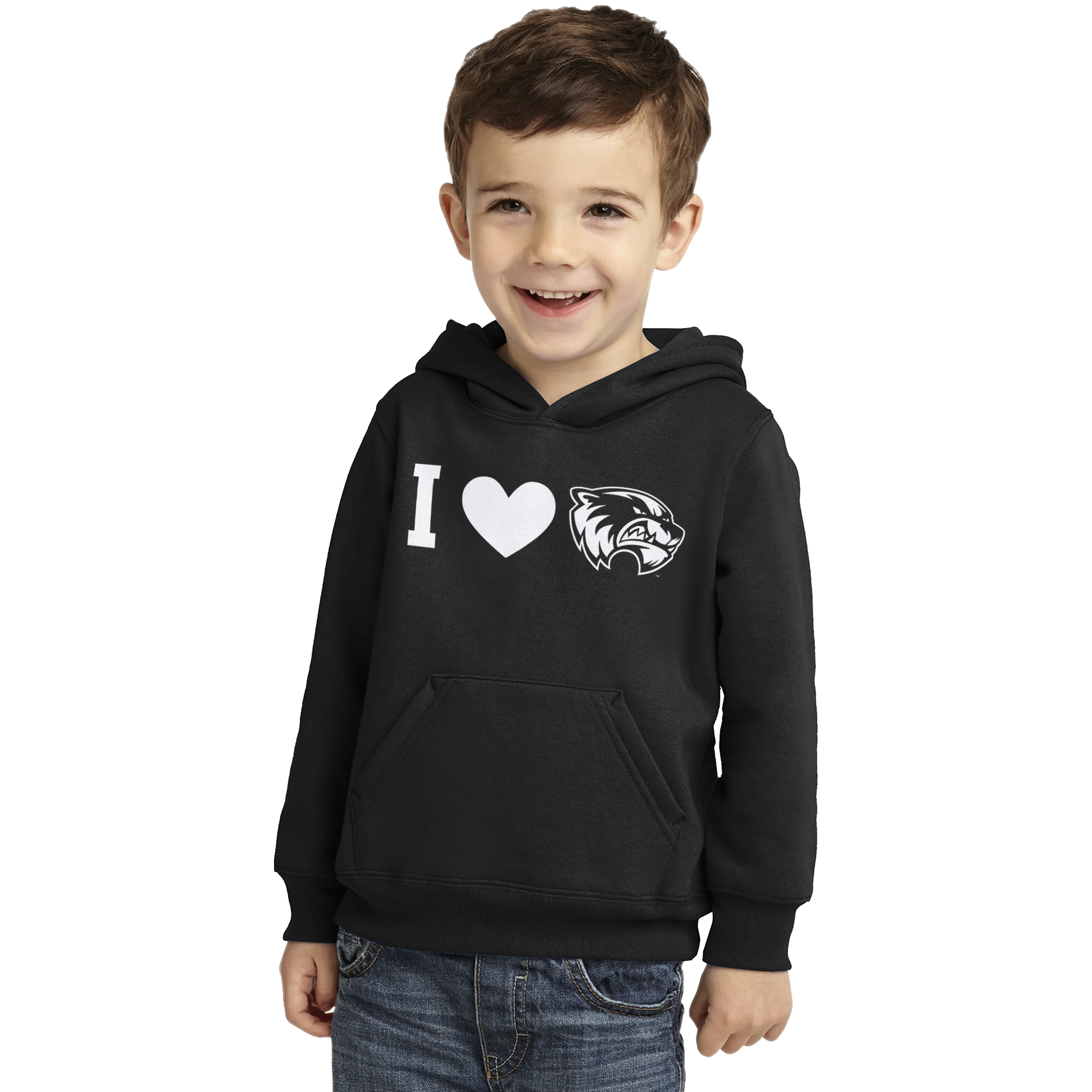 Port & Company Toddler Core Fleece Pullover Hooded Sweatshirt- I Love Wolverines