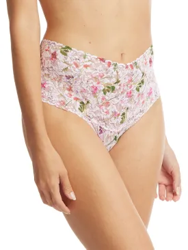 Printed Retro Lace Thong Rise And Vines Sale