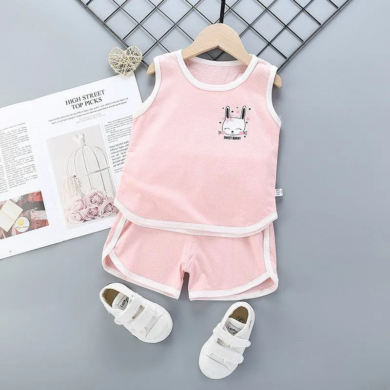 Pure cotton boys and girls suit