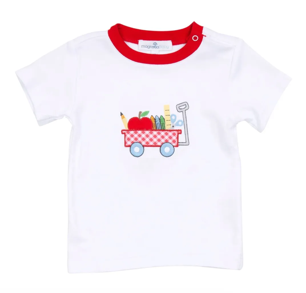 School Wagon Toddler T-Shirt Red