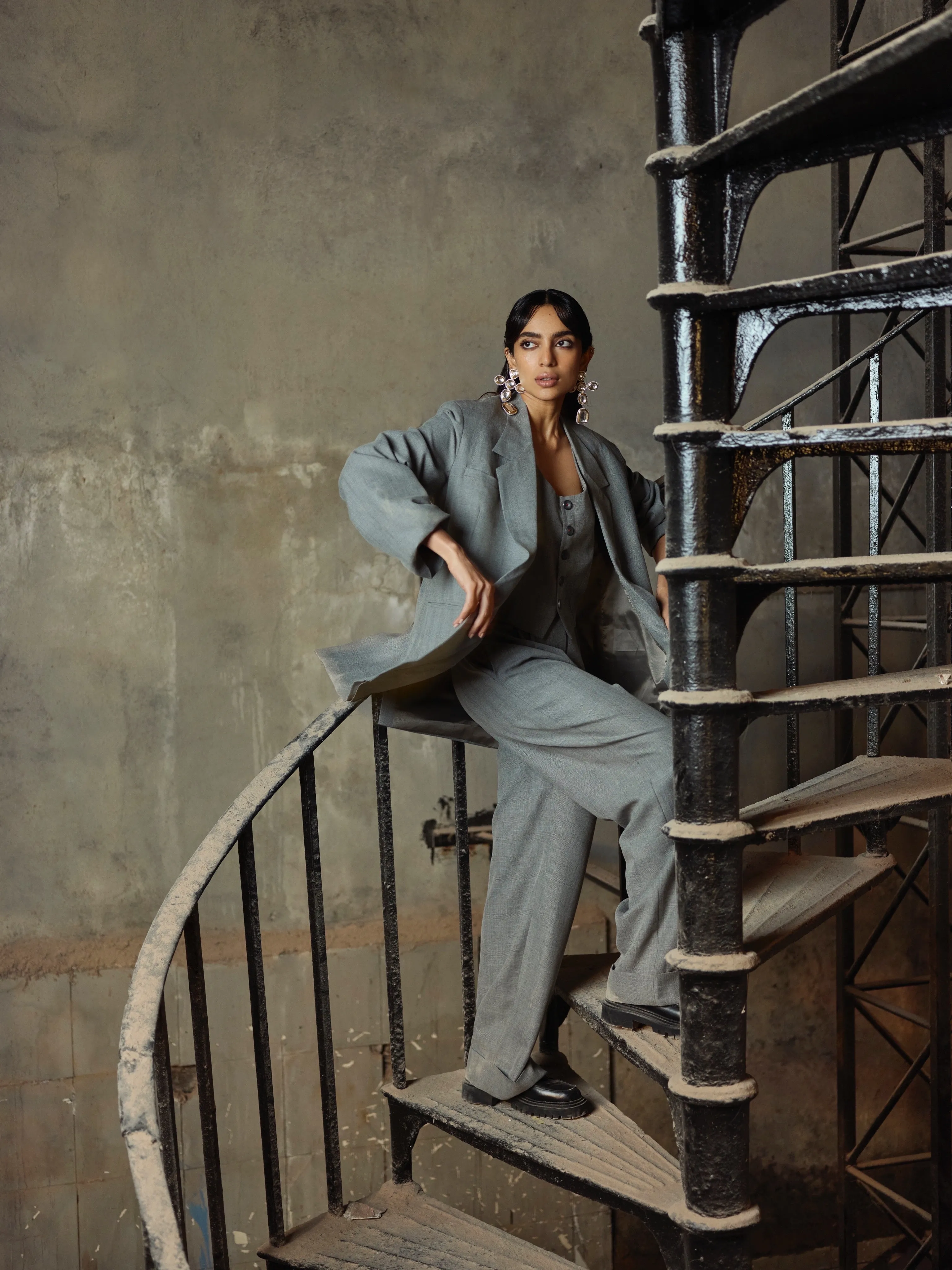 Shobhita Dhulipala in Alex Blazer with Alex Waistcoat and Tux Pant