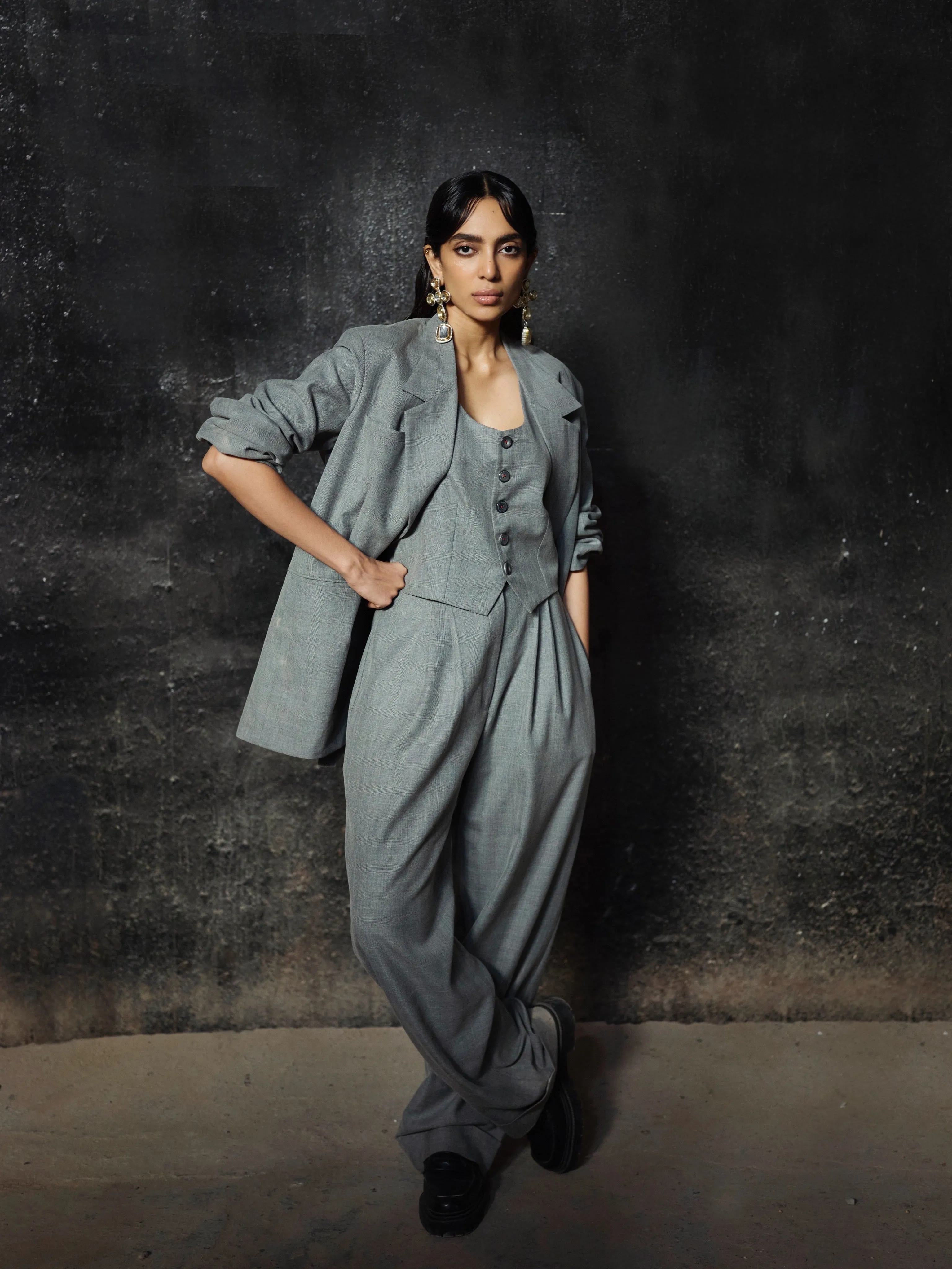 Shobhita Dhulipala in Alex Blazer with Alex Waistcoat and Tux Pant