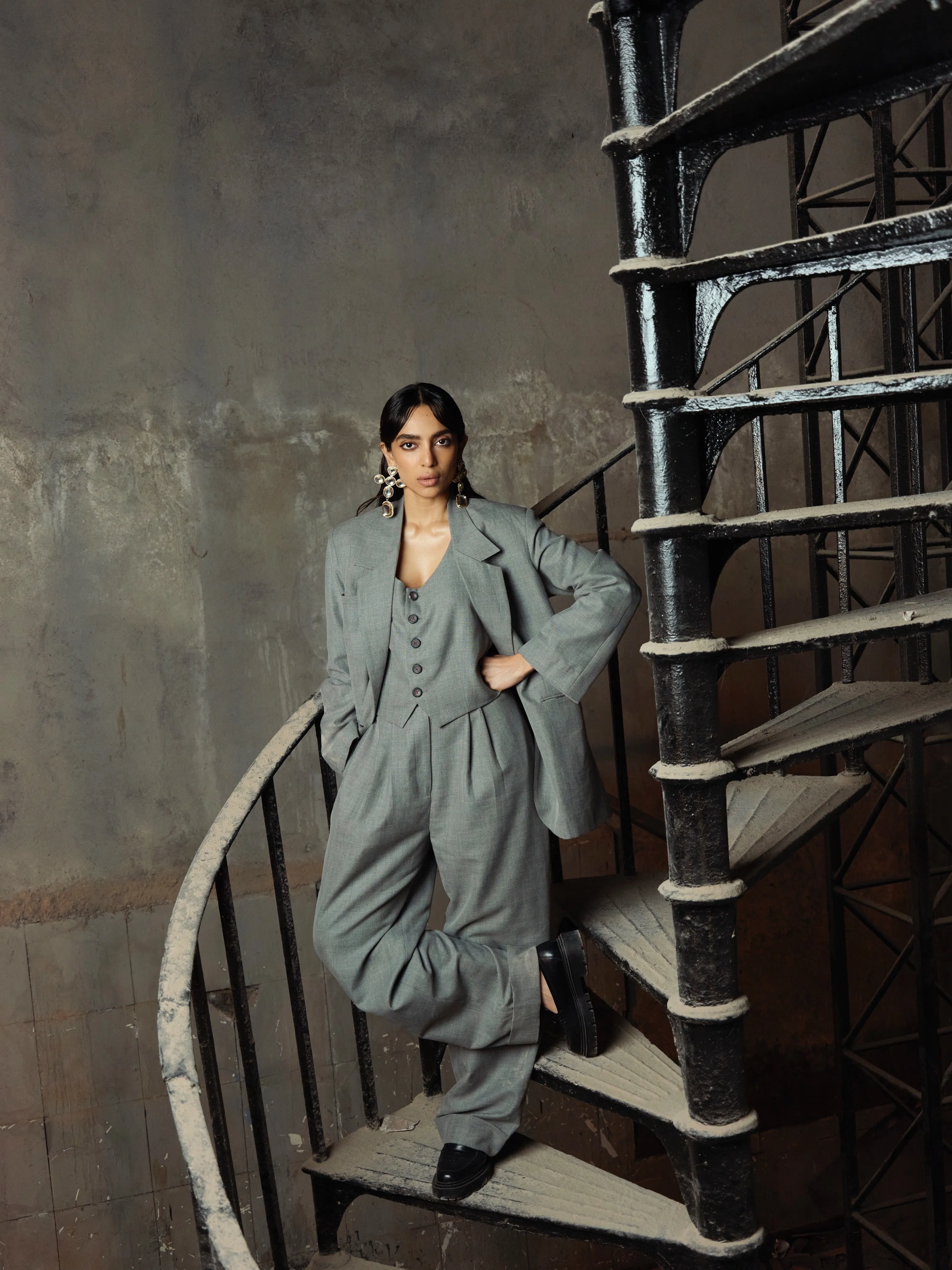 Shobhita Dhulipala in Alex Blazer with Alex Waistcoat and Tux Pant