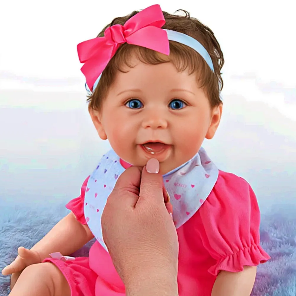 The Ashton-Drake Galleries My First Tooth Collectible Baby Doll RealTouch Vinyl Weighted Poseable Body Hand-Rooted Hair Custom Outfit by Master Doll Artist Linda Murray 18-inches