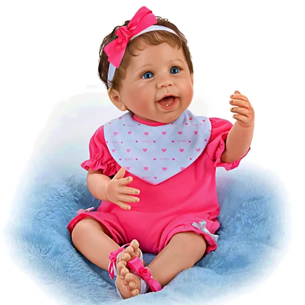 The Ashton-Drake Galleries My First Tooth Collectible Baby Doll RealTouch Vinyl Weighted Poseable Body Hand-Rooted Hair Custom Outfit by Master Doll Artist Linda Murray 18-inches