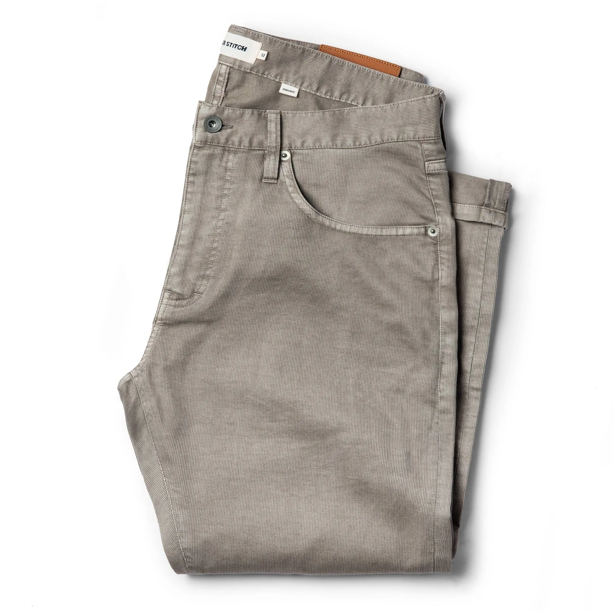 The Democratic All Day Pant in Aluminum Bedford Cord