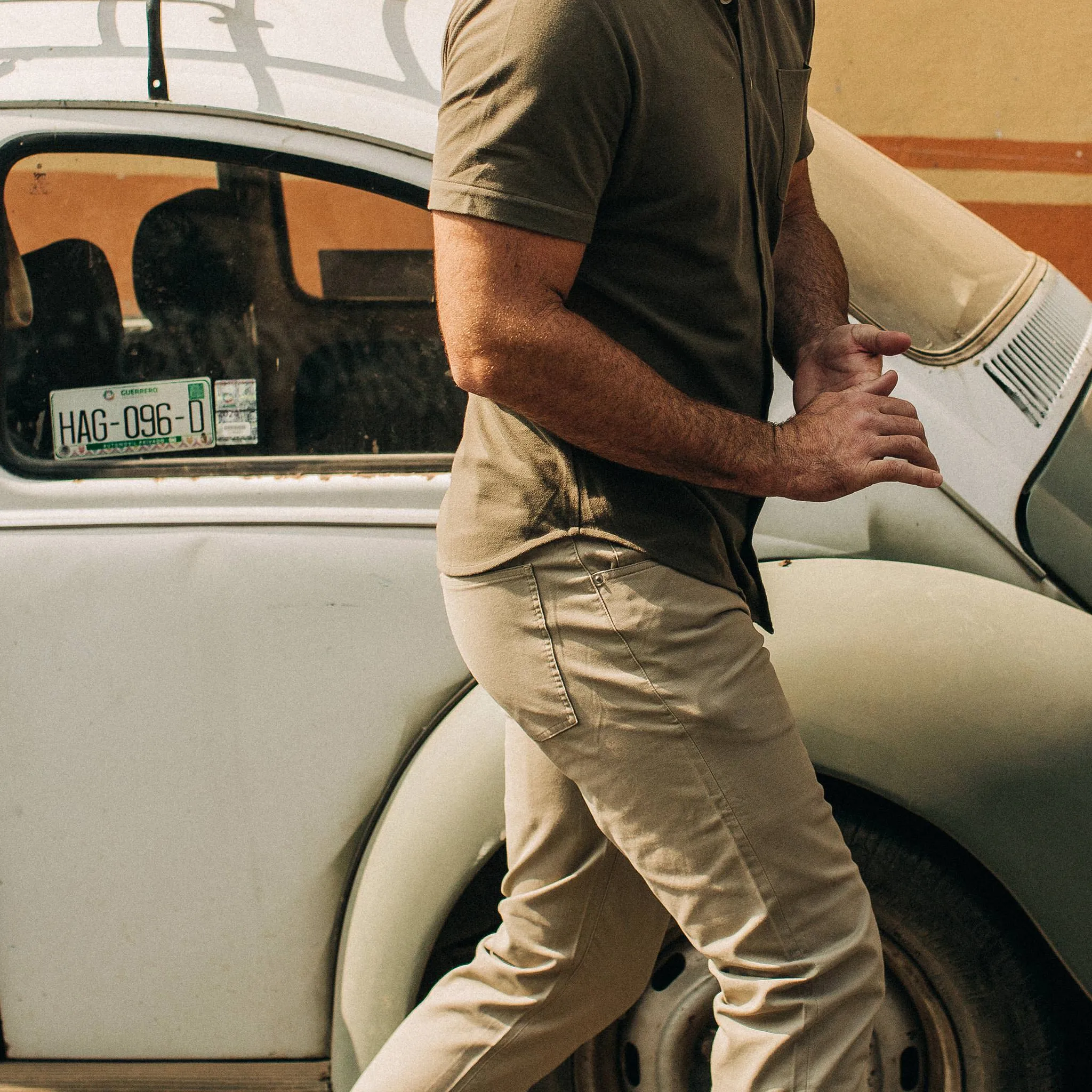 The Democratic All Day Pant in Aluminum Bedford Cord