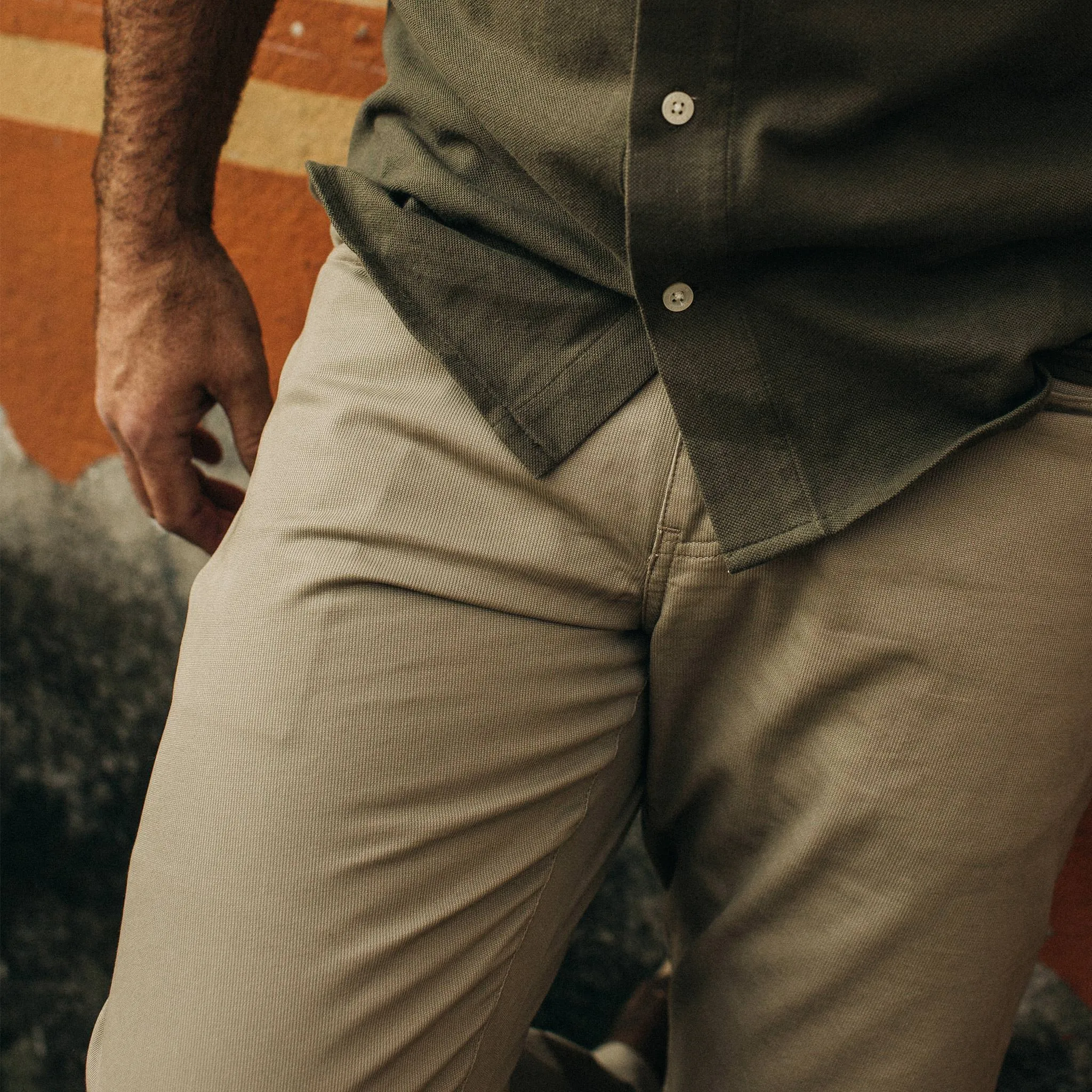 The Democratic All Day Pant in Aluminum Bedford Cord