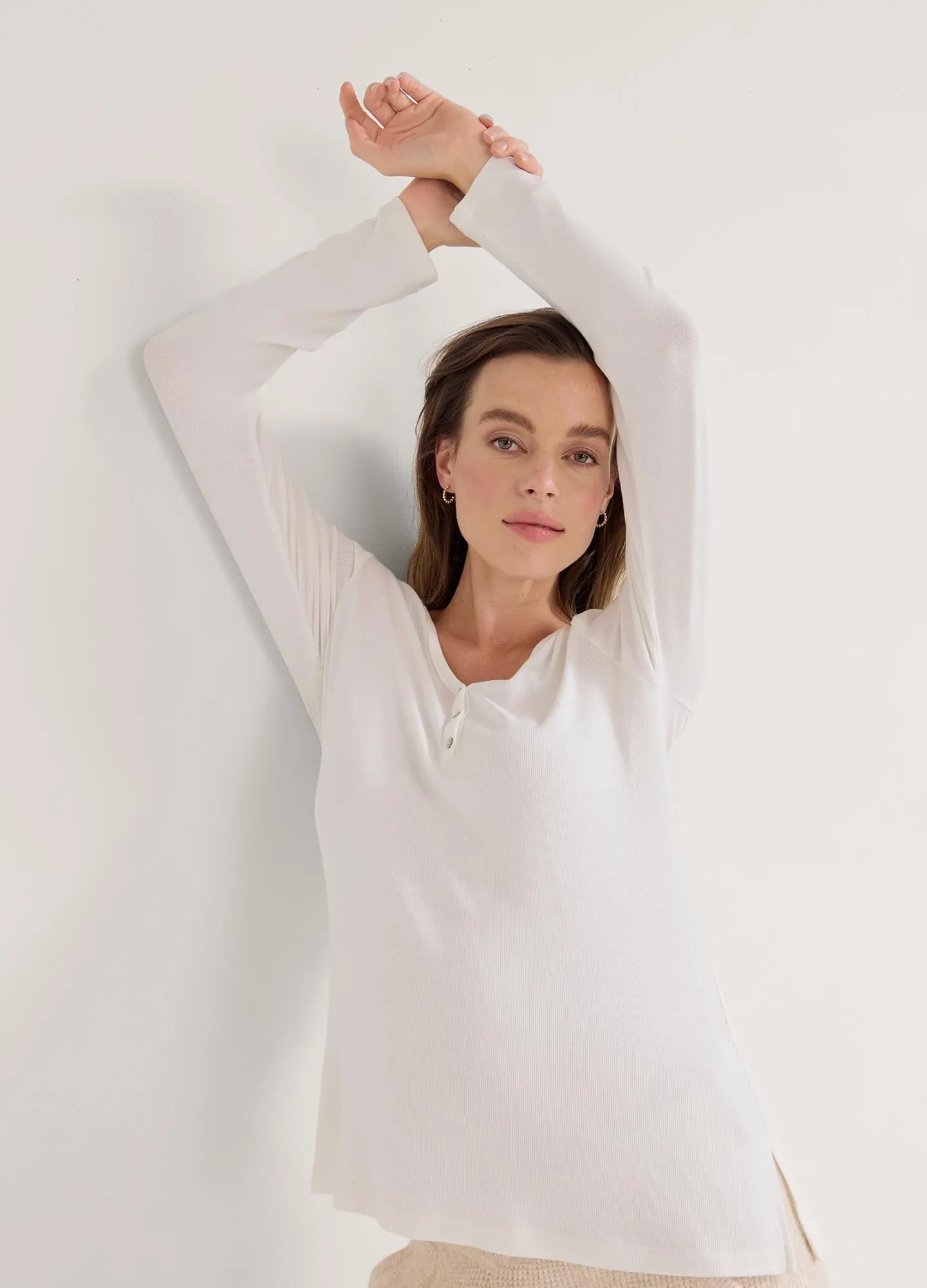 The Softest Rib Nursing Henley