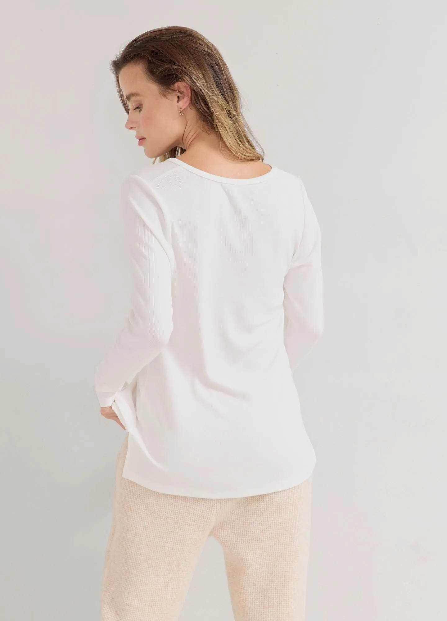 The Softest Rib Nursing Henley