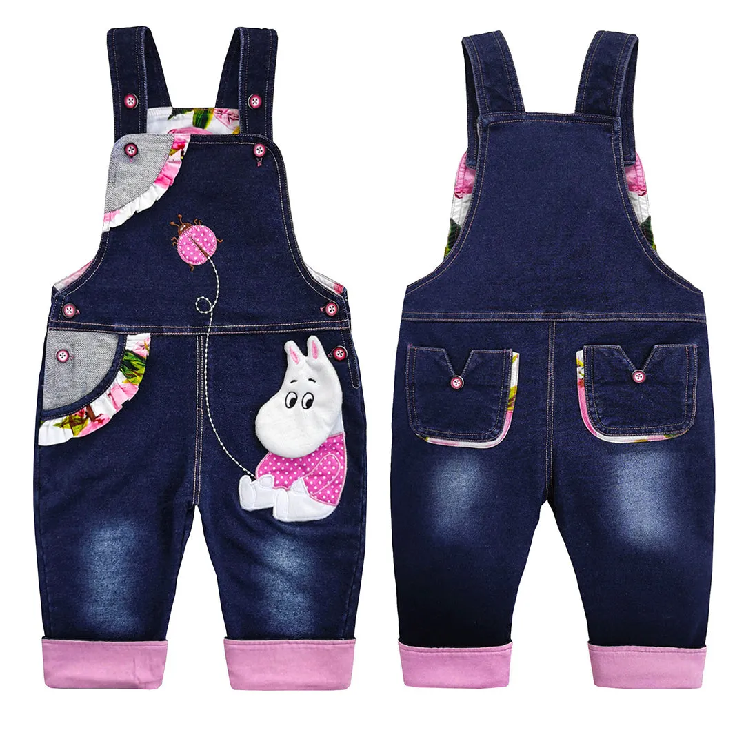 Toddler Cartoon Hippo Overalls