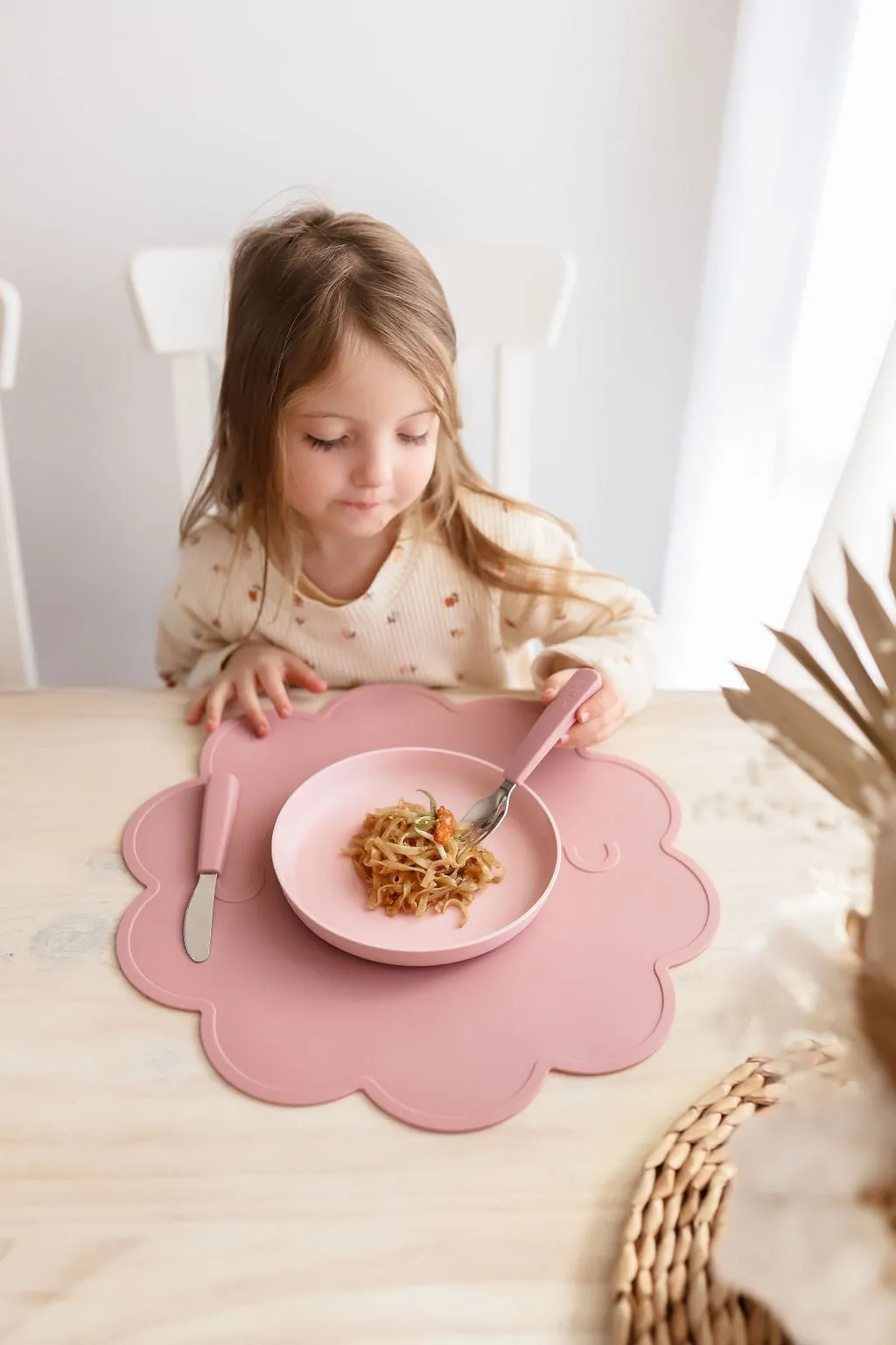 Toddler Feedie® Cutlery Set - Dusty Rose