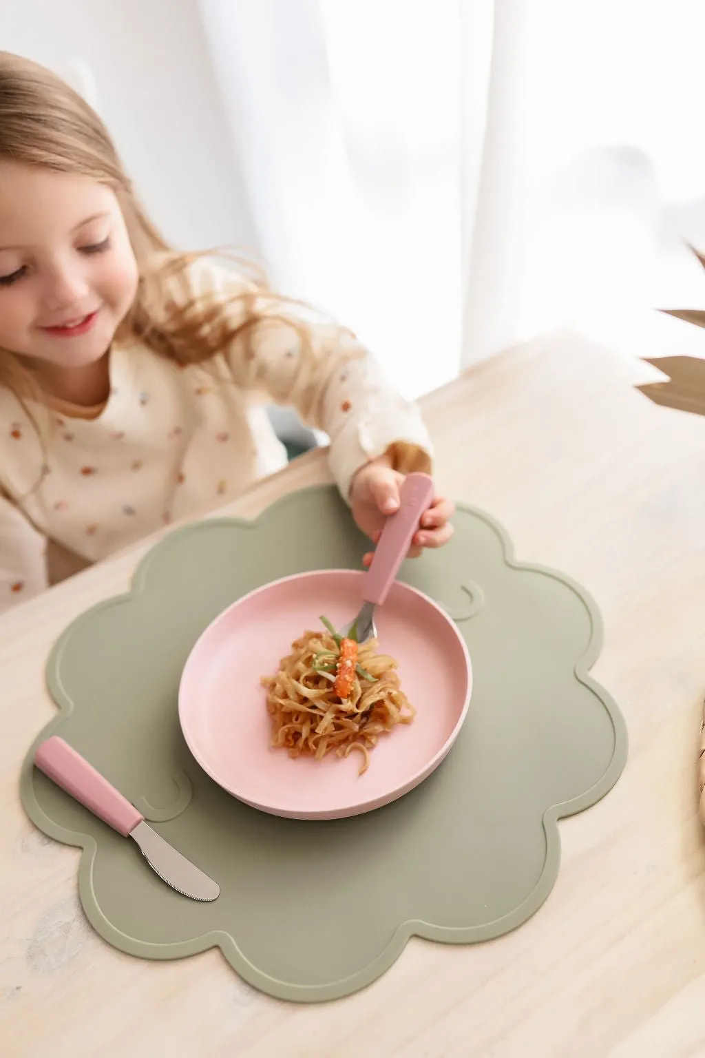 Toddler Feedie® Cutlery Set - Dusty Rose