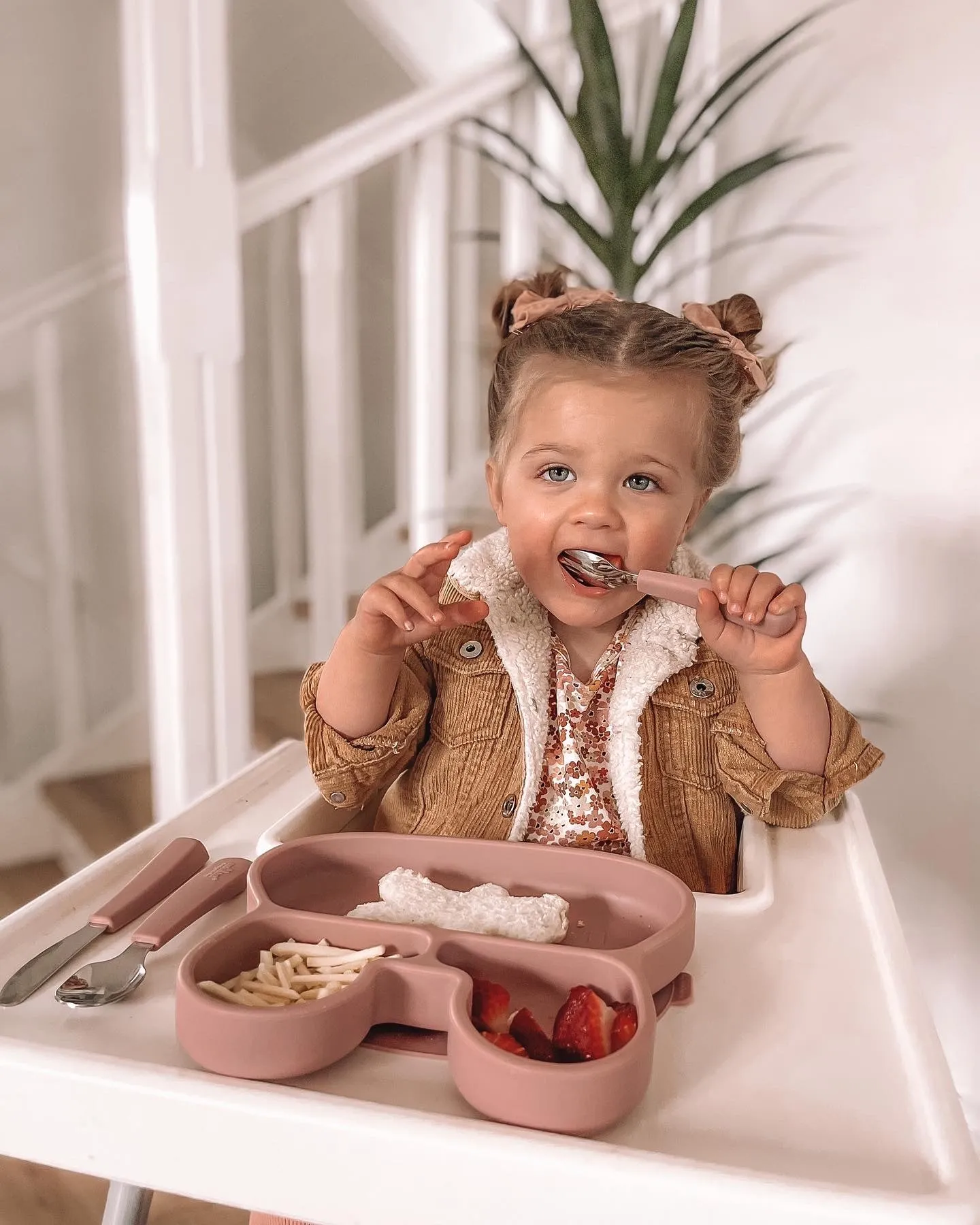 Toddler Feedie® Cutlery Set - Dusty Rose