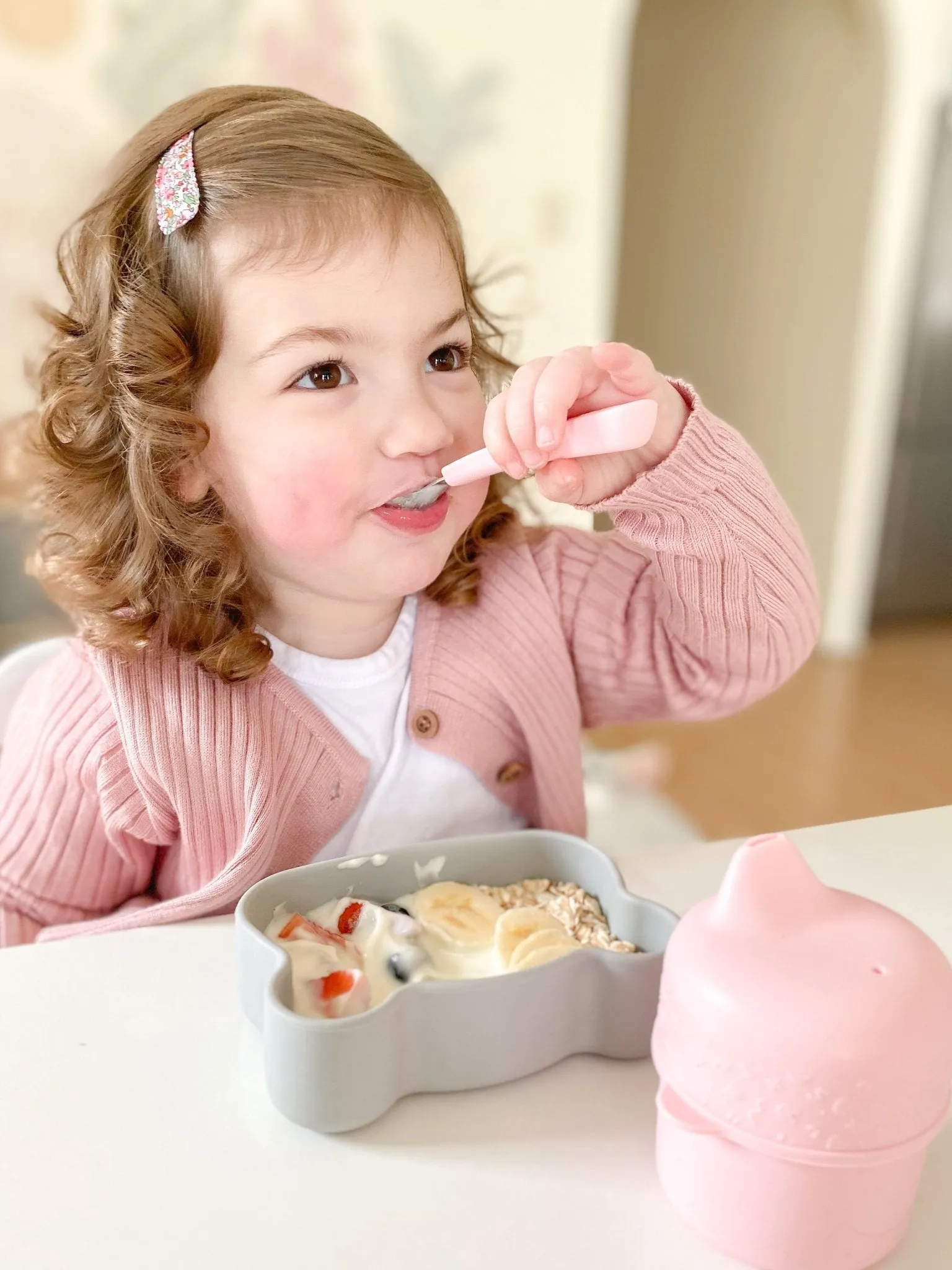 Toddler Feedie® Cutlery Set - Powder Pink