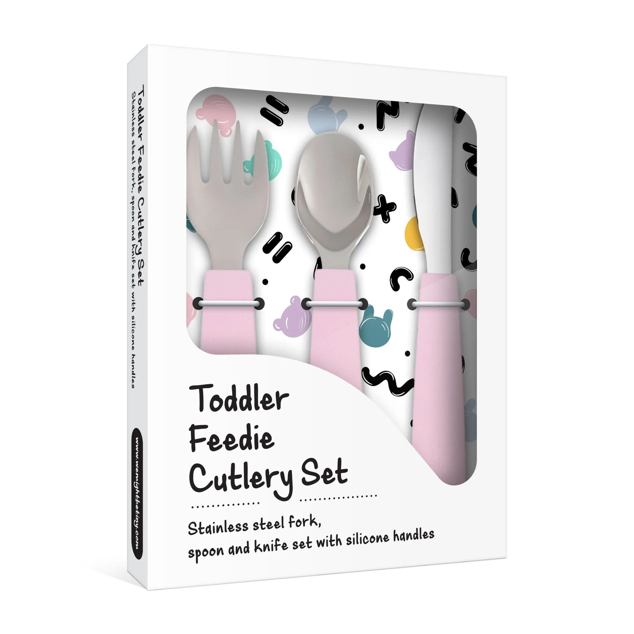 Toddler Feedie® Cutlery Set - Powder Pink