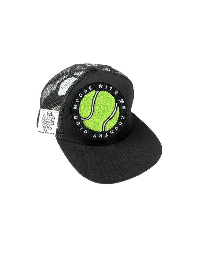 TODDLER Trucker Hat with Interchangeable Velcro Patch (Black)