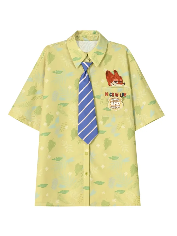 Zootopia Nick Printed Shirt with Tie